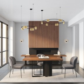 DK4065-BK+SG Подвесной светильник ORBIT , IP20, 10xGU10 LED до 15 Вт, черный + сатинированное золото, алюминий в Когалыме - kogalym.ok-mebel.com | фото 4