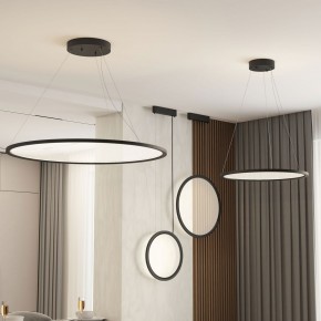 DK6604-BK Подвесной вертикальный светильник Veil со светодиодом H1500 d450 220V 36W 3000-6000K IP20 черный алюминий в Когалыме - kogalym.ok-mebel.com | фото 4