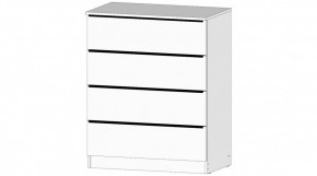 ЭЛЕГАНТ Комод 4 ящика (белый) в Когалыме - kogalym.ok-mebel.com | фото