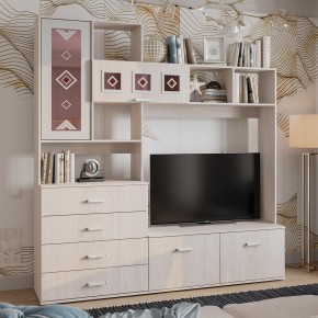 Гостиная Белла центральная секция (ясень белый) в Когалыме - kogalym.ok-mebel.com | фото 3