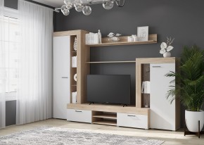 Гостиная Дельта (Сонома/Белый) в Когалыме - kogalym.ok-mebel.com | фото 3