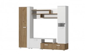 Гостиная Юна (Белый текстурный/Дуб крафт золотой) в Когалыме - kogalym.ok-mebel.com | фото