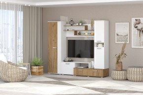 Гостиная Юна (Белый текстурный/Дуб крафт золотой) в Когалыме - kogalym.ok-mebel.com | фото 3