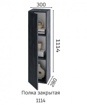 ХЛОЯ Гостиная (Дуб Вотан/Обсидиан) модульная в Когалыме - kogalym.ok-mebel.com | фото 4