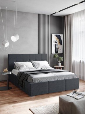 Интерьерная Кровать Рио 1.4 Ортопед ПМ с ящиком Серый в Когалыме - kogalym.ok-mebel.com | фото