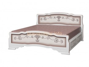 КАРИНА-6 Кровать из массива 1800 (Дуб молочный) с 2-мя ящиками в Когалыме - kogalym.ok-mebel.com | фото