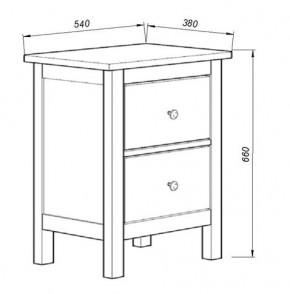 Комод 02 Кантри белый с двумя ящиками в Когалыме - kogalym.ok-mebel.com | фото 3