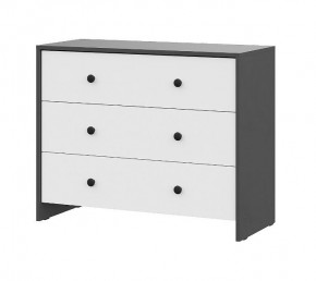 Комод 3 ящика "Дольче" (графит/белый) в Когалыме - kogalym.ok-mebel.com | фото