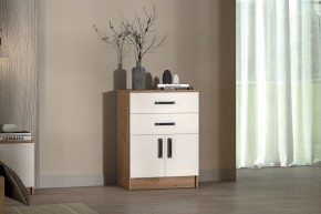Комод Эконом (Дуб крафт золотой/Белый текстурный) в Когалыме - kogalym.ok-mebel.com | фото 3
