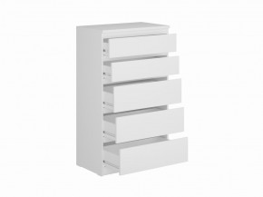 Комод КАСТОР с пятью ящиками, цвет белый в Когалыме - kogalym.ok-mebel.com | фото 2