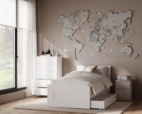Комод КАСТОР с пятью ящиками, цвет белый в Когалыме - kogalym.ok-mebel.com | фото 3