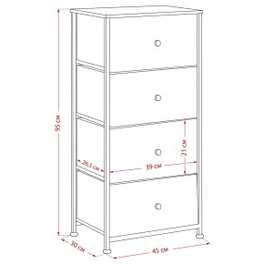 Комод Leset Линкс 4 ящика (МДФ) в Когалыме - kogalym.ok-mebel.com | фото 12