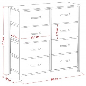 Комод Leset Линкс 8 ящ. (к/з), Каркас Белый, ящики Белые в Когалыме - kogalym.ok-mebel.com | фото 8