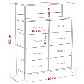 Комод Leset Локи 8 ящ. с полкой в Когалыме - kogalym.ok-mebel.com | фото 12