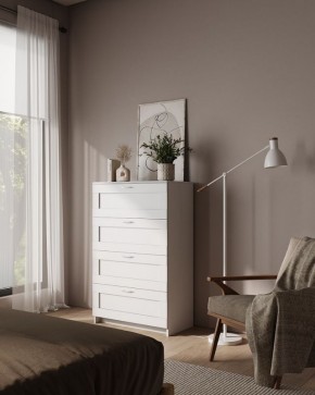 Комод СИРИУС с четырьмя ящиками, цвет белый в Когалыме - kogalym.ok-mebel.com | фото