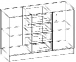СОФИЯ Комод К1000 2Д (венге/дуб белфорт) в Когалыме - kogalym.ok-mebel.com | фото 3