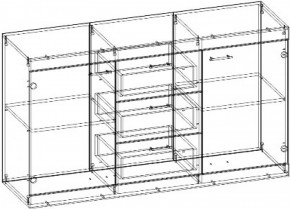 СОНАТА Комод КС-1500 (Дуб сонома/Дуб сакраменто) в Когалыме - kogalym.ok-mebel.com | фото 2