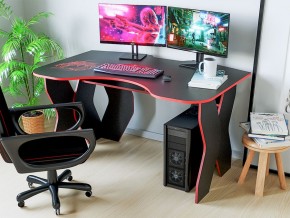 Компьютерный стол КЛ №9.0 (Черный/Красный) в Когалыме - kogalym.ok-mebel.com | фото 3