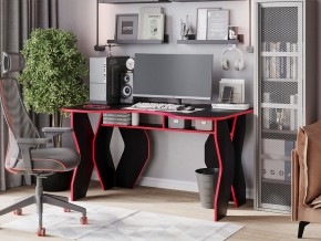 Компьютерный стол КЛ №9.0 (Черный/Красный) в Когалыме - kogalym.ok-mebel.com | фото 4