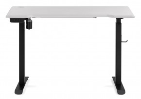 Компьютерный стол Маркос с механизмом подъема 120х75х75 белая шагрень / черный в Когалыме - kogalym.ok-mebel.com | фото 3