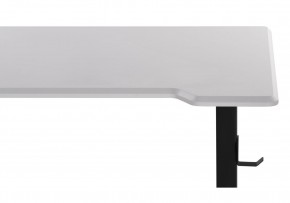 Компьютерный стол Маркос с механизмом подъема 120х75х75 белая шагрень / черный в Когалыме - kogalym.ok-mebel.com | фото 8