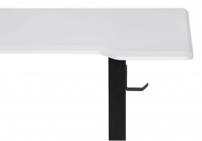 Компьютерный стол Маркос с механизмом подъема 140х80х75 белая шагрень / черный в Когалыме - kogalym.ok-mebel.com | фото 6