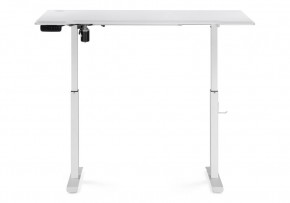 Компьютерный стол Маркос с механизмом подъема 140х80х75 белый / шагрень белая в Когалыме - kogalym.ok-mebel.com | фото 4