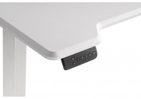 Компьютерный стол Маркос с механизмом подъема 140х80х75 белый / шагрень белая в Когалыме - kogalym.ok-mebel.com | фото 7