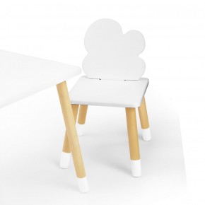 Комплект детской мебели стол и два стула Облачко (Белый/Белый/Береза) в Когалыме - kogalym.ok-mebel.com | фото 1