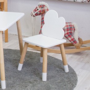 Комплект детской мебели стол и два стула Облачко (Белый/Белый/Береза) в Когалыме - kogalym.ok-mebel.com | фото 3