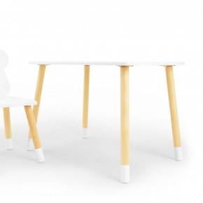 Комплект детской мебели стол и стул Облачко (Белый/Белый/Береза) в Когалыме - kogalym.ok-mebel.com | фото
