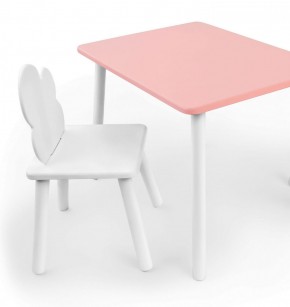 Комплект детской мебели стол и стул Облачко (Розывый/Белый/Белый) в Когалыме - kogalym.ok-mebel.com | фото 1