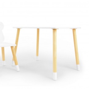 Комплект детской мебели стол и стул Звездочка (Белый/Белый/Береза) в Когалыме - kogalym.ok-mebel.com | фото