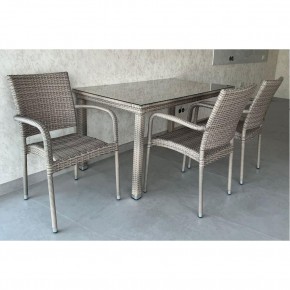 Комплект плетеной мебели T256C/Y376C-W85 Latte (4+1) + подушки на стульях в Когалыме - kogalym.ok-mebel.com | фото 2