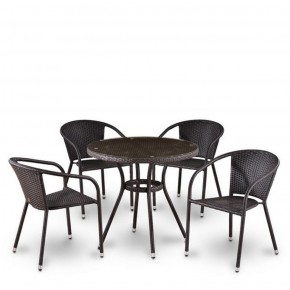 Комплект плетеной мебели T282ANT/Y137C-W53 Brown (4+1) в Когалыме - kogalym.ok-mebel.com | фото 1