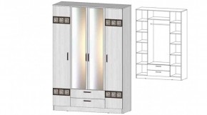 КОСТА-РИКА Шкаф 4-х створчатый (анкор светлый) в Когалыме - kogalym.ok-mebel.com | фото