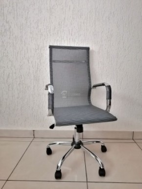 Кресло Barneo K-111H для персонала (серая сетка) в Когалыме - kogalym.ok-mebel.com | фото