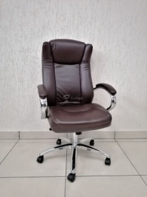 Кресло Barneo K-45 для руководителя (коричневая экокожа) в Когалыме - kogalym.ok-mebel.com | фото 1