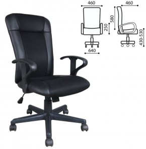 Кресло BRABIX "Optima MG-370" (экокожа/ткань, черное) 531580 в Когалыме - kogalym.ok-mebel.com | фото 2