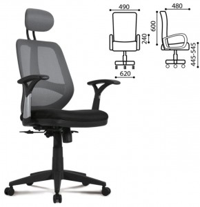 Кресло BRABIX "Saturn ER-400" (черное/серое) 530871 в Когалыме - kogalym.ok-mebel.com | фото 2