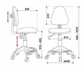 Кресло детское Бюрократ KD-4-F/TW-96-1 оранжевый TW-96-1 в Когалыме - kogalym.ok-mebel.com | фото 3