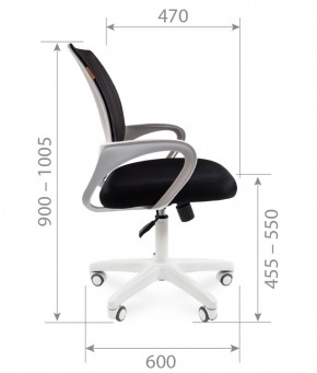 Кресло для оператора CHAIRMAN 696 white (ткань TW-12/сетка TW-04) в Когалыме - kogalym.ok-mebel.com | фото 5