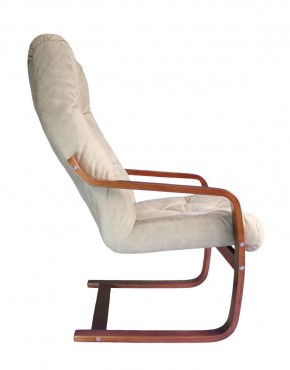 Кресло для отдыха (пружинка) Магнат 102-З-КР замша КРЕМ в Когалыме - kogalym.ok-mebel.com | фото 2