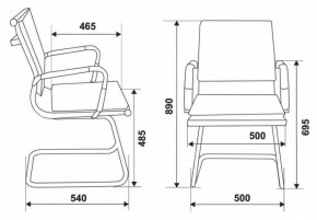 Кресло для посетителя Бюрократ CH-993-LOW-V/M01 черный в Когалыме - kogalym.ok-mebel.com | фото 3