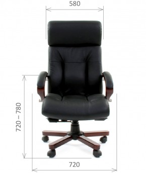 Кресло для руководителя CHAIRMAN  421 (Натуральная кожа) Черное в Когалыме - kogalym.ok-mebel.com | фото 4