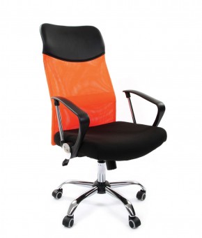 Кресло для руководителя CHAIRMAN 610 N (15-21 черный/сетка оранжевый) в Когалыме - kogalym.ok-mebel.com | фото