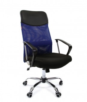 Кресло для руководителя CHAIRMAN 610 N (15-21 черный/сетка синий) в Когалыме - kogalym.ok-mebel.com | фото 1