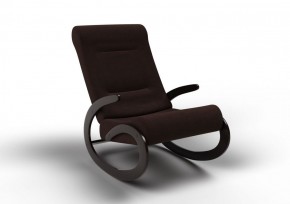 Кресло-качалка Мальта 10-Т-Ш (ткань/венге) ШОКОЛАД в Когалыме - kogalym.ok-mebel.com | фото 1