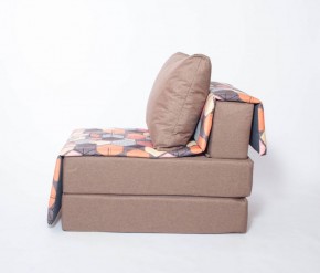 Кресло-кровать бескаркасное Харви (коричневый-геометрия браун) в Когалыме - kogalym.ok-mebel.com | фото 2