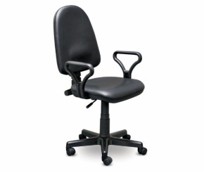 Кресло офисное Престиж+ (черный кожзам PV-1) г/п 140/ПВМ/ гольф в Когалыме - kogalym.ok-mebel.com | фото